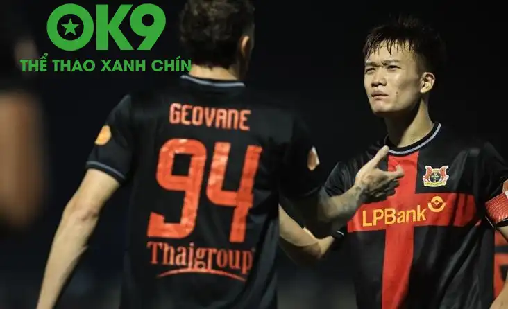 Hoàng Đức và Geovane là bộ đôi thi đấu rất ăn ý tại Ninh Bình